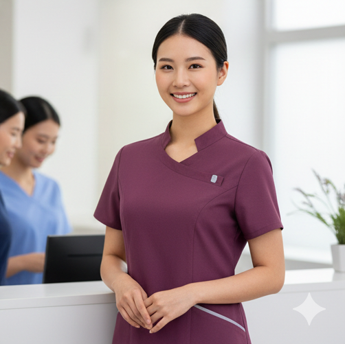 Women's medical reception uniform